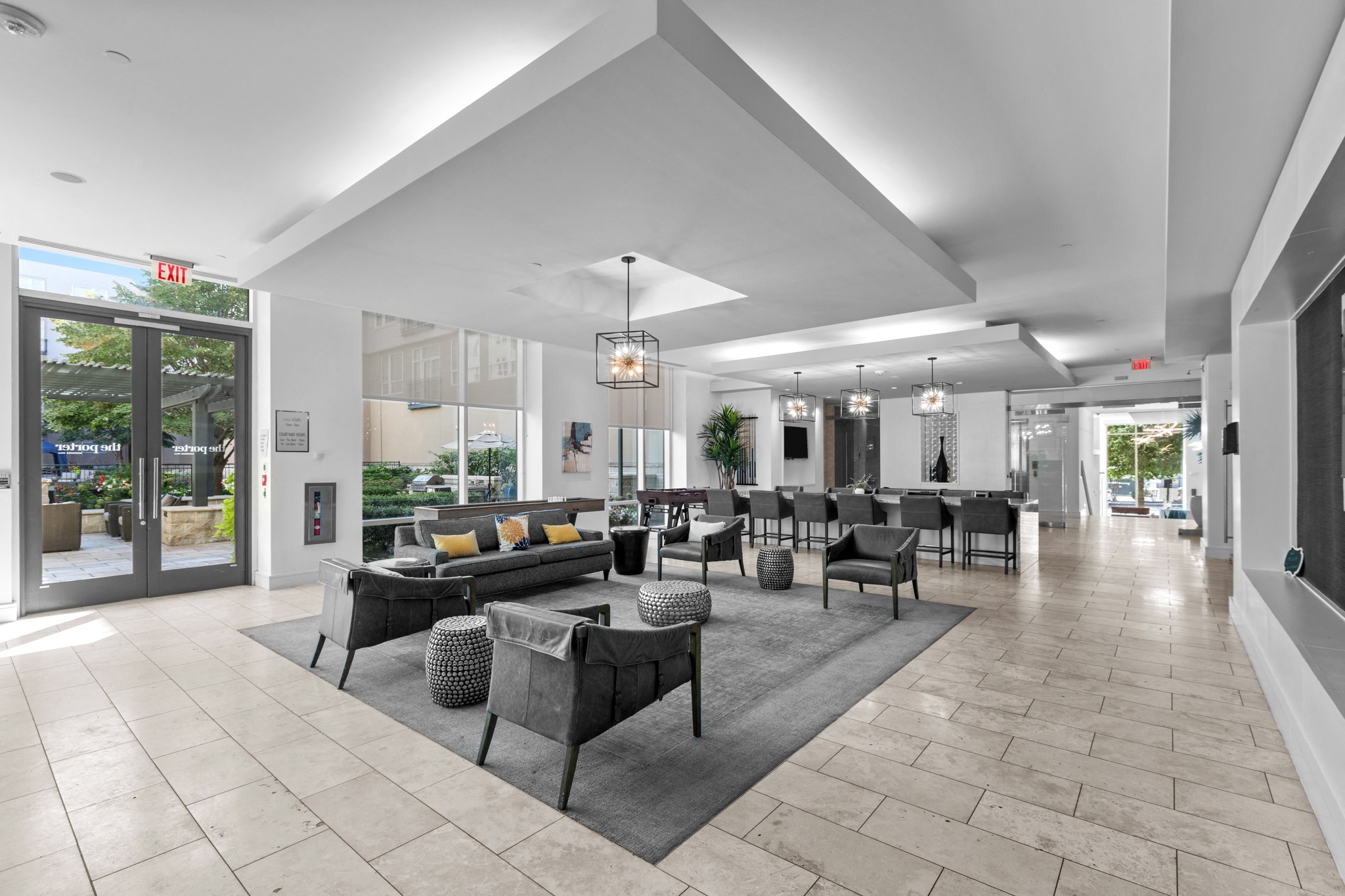 the preserve at gateway living room with couches and chairs